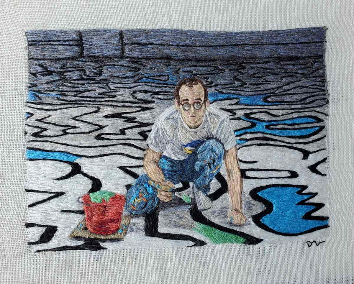 Keith Haring Painting Palladium Backdrop by Darci Lenker, Image 1.