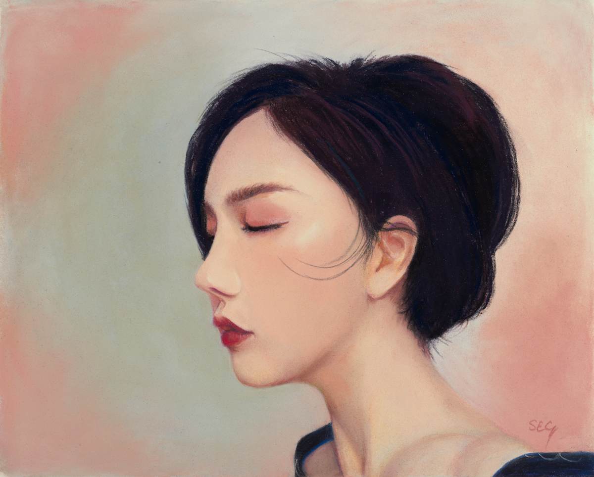 Meiling by Susan E Cunniff Fine Art  Image: Meiling (pronounced may*ling) means beautiful and delicate in Chinese. This was such a joy to paint. I was inspired by her calm demeanor and porcelain skin. 