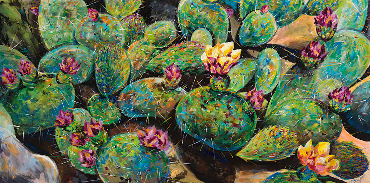 Cacti 24X48" by Emily Dwan, Image 1.