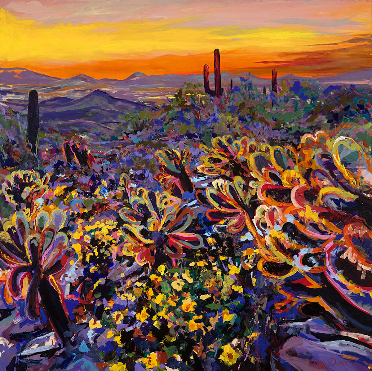 Sonoran Desert 48X48" by Emily Dwan, Image 1.