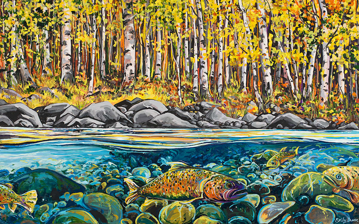Colorado Trout 48X30" by Emily Dwan, Image 1.