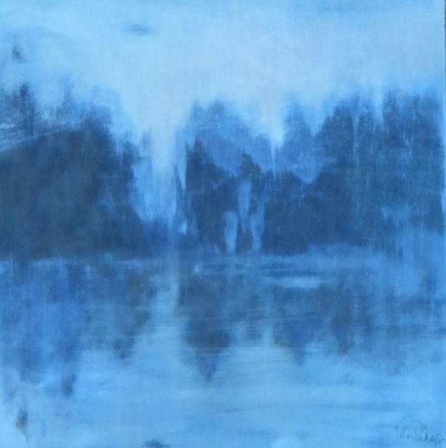 Mountain Lake Winter by Lisa Marie Pedersen 