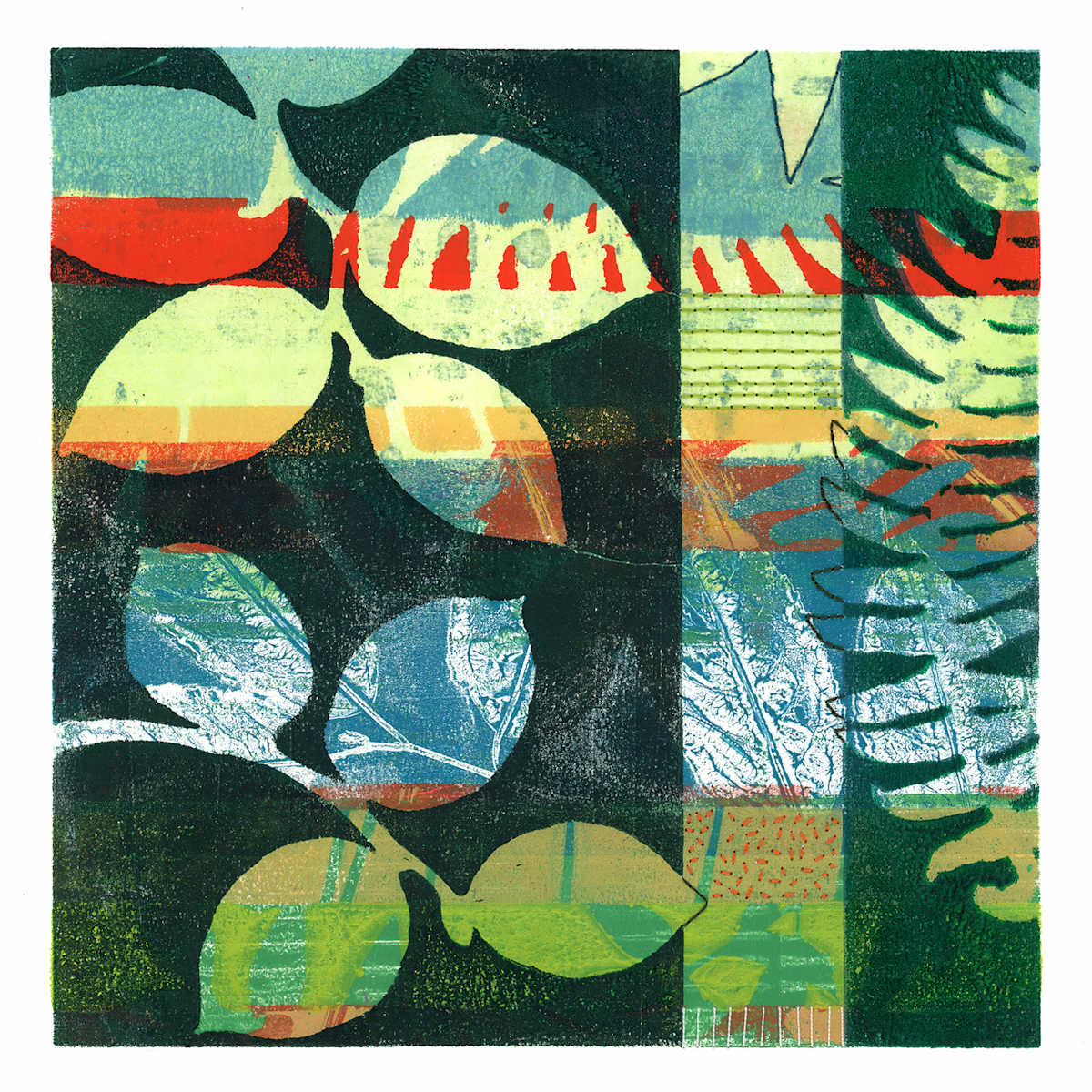 Two Sides to Every Story - Salal and Fern by Maren Oates 