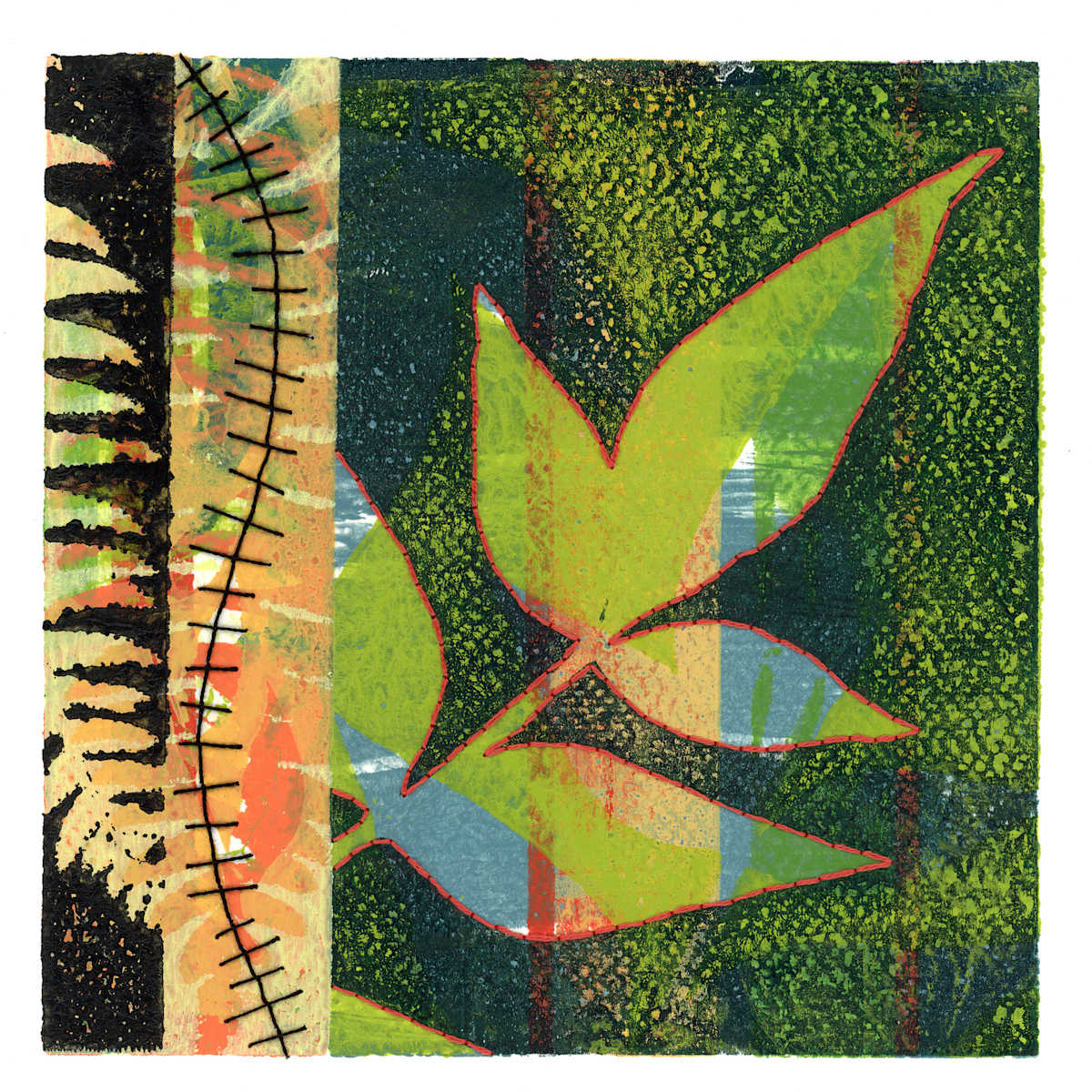 Botanical Quilt Block B by Maren Oates, Image 2.