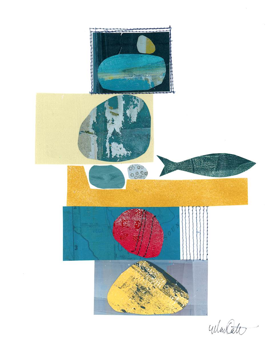 Day 33 - Stack by Maren Oates  Image: Scanned version of piece.