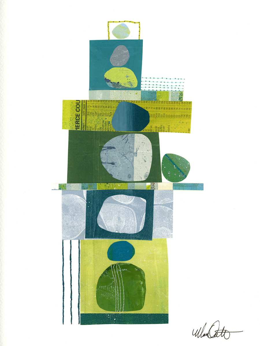 Day 39 - Stack by Maren Oates  Image: Scanned version of piece.