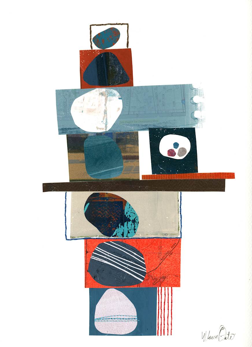 Day 40 - Stack by Maren Oates  Image: Scanned version of piece