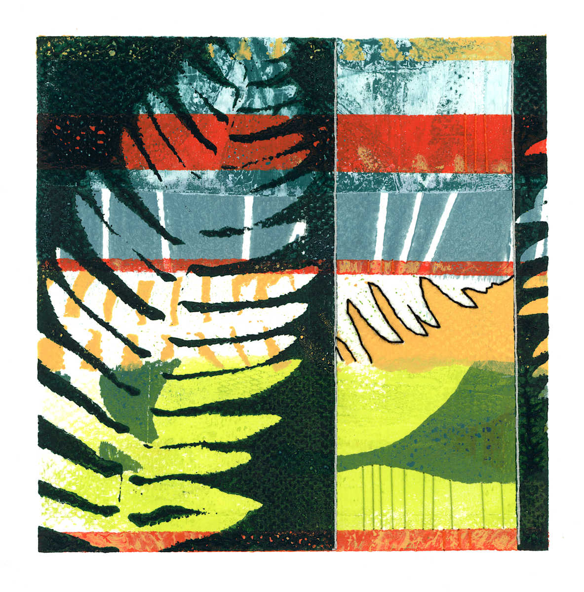 Green Fern Block B by Maren Oates 