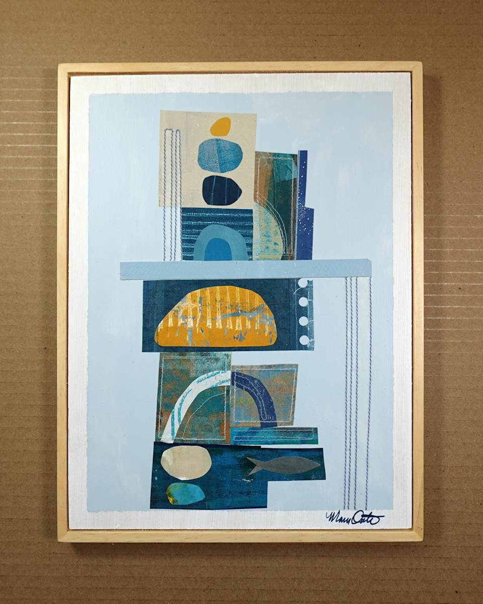 Saturday Stack by Maren Oates  Image: Photo of original with float frame