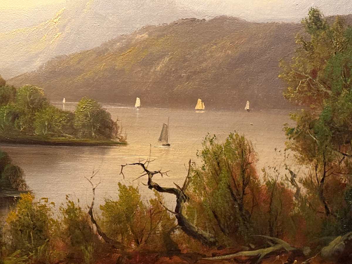 Unsigned Hudson River Painting by Unsigned 