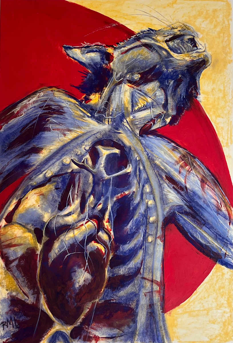 146 by Becca Lewis  Image: A mixed media study on the anatomical wax figures of La Specola