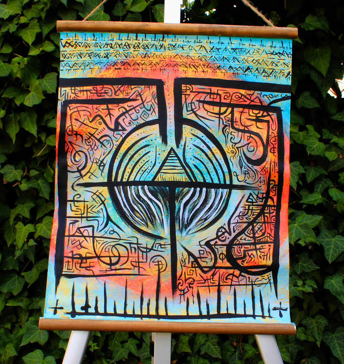 "Ancestral Healing" [Original - 11.5" x 14.5"] by AboVelow Design  Image: Dimensions: 11.5" x 14.5"
Media: Acrylic
Material: Canvas


Awakening to your purpose feels like the soft, persistent call of your soul—a whisper that grows into a resounding truth over time. In that quiet moment of recognition, you step outside the shadow of inherited patterns to embrace your unique destiny. You realize that the path to self-discovery starts within, as layers of old narratives and ancestral memories are gently unfurled, revealing a core of resilience and possibility.

Diving deep into your own healing journey is both challenging and transformative. It requires the courageous act of facing wounds that have been passed down through generations—an intricate tapestry of ancestral karma interwoven with pain and unspoken truths. As you tend to these old scars, you liberate not only your own spirit but also honor the lessons of the past, allowing you to break the chains of generational cycles. Each step into healing is a gentle defiance of the forces that once dictated your destiny, a deliberate move toward rewriting your story with compassion, insight, and renewed energy.

In choosing to walk away from patterns and cycles that no longer serve you, you embark on a profound journey of transcendence. Letting go isn’t an act of erasure but an invitation to redefine your existence. It is in the space of honest surrender that you find the strength to transcend the limitations of a reality steeped in old pain. With each moment of release, you carve out a path to an existence where you are the architect of your destiny—a reality that honors both your past and the infinite potential of what lies ahead.

This transformative process not only reclaims your power but also opens the door to a new way of living, where every breath is a commitment to growth and self-love. You become a beacon of hope and possibility, inspiring not just yourself but also those whose lives are intertwined with the echoes of your newfound light.