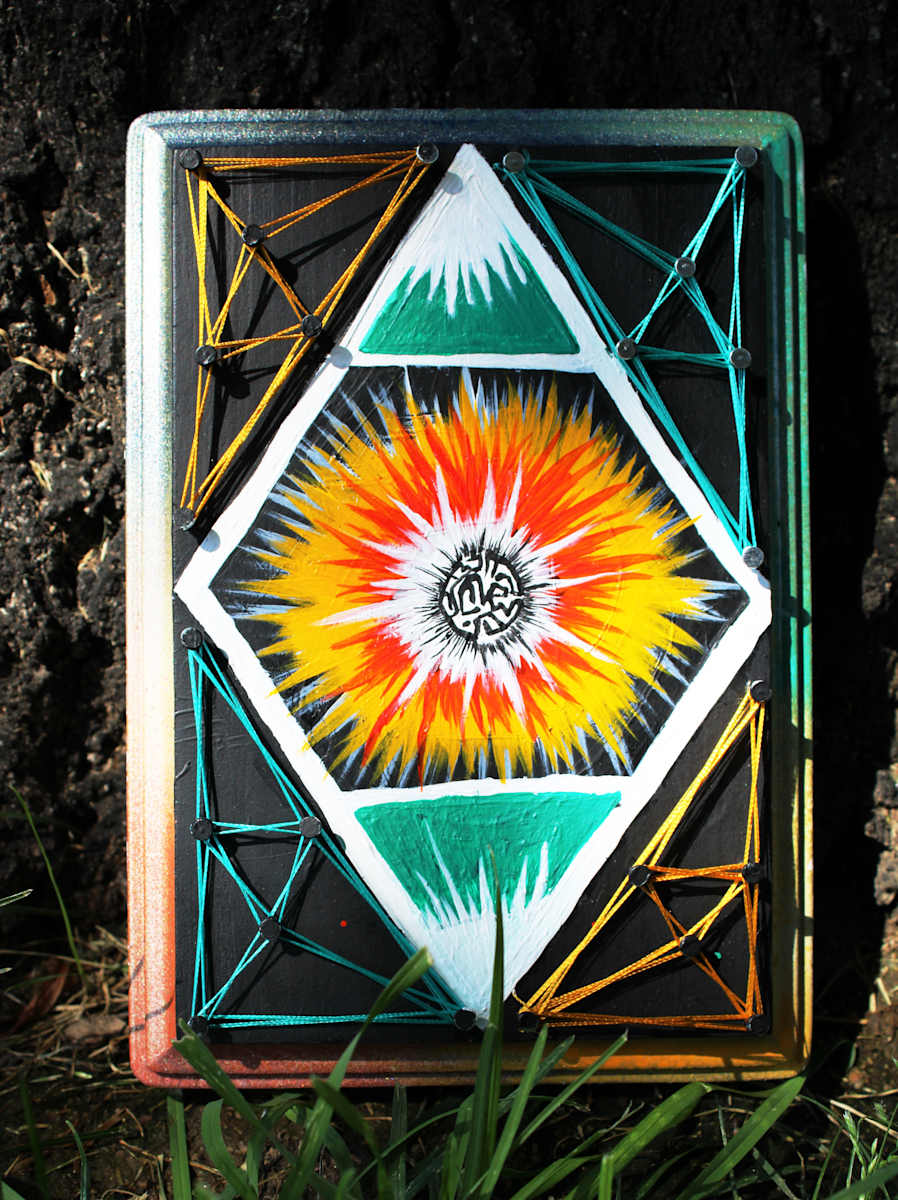 "Soul Illumination" Wall Decor [5"x7"] by AboVelow Design  Image: This one-of-a-kind decor piece is a radiant beacon for anyone seeking deeper purpose and soul-stirring inspiration. Infused with intentional design and symbolic energy, it serves as a visual mantra—awakening the flame within to pursue passion, embody authenticity, and courageously walk one's spiritual path.

Each element invites reflection and alignment with divine guidance, offering energetic support to those stepping into their power. Whether placed in a sacred space or a daily living area, this piece radiates warmth and intuitive clarity, reminding you of your inner light and the transformative journey ahead.