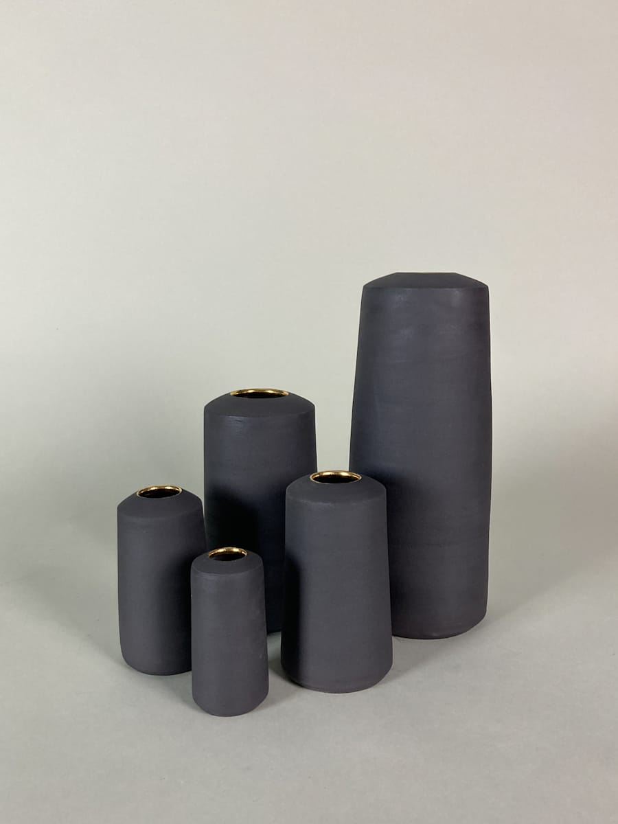 Shadow Composition (black with gold luster) by Topher Gent, Image 7.