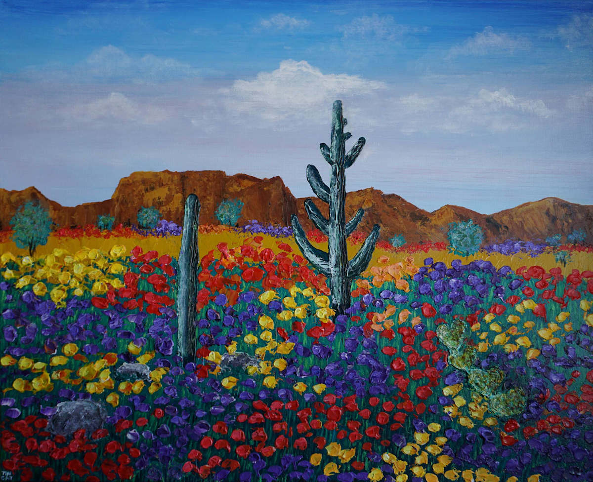 Desert Delight by Tin Cat   Sherry Smith Schnicke  Image: desert blooming