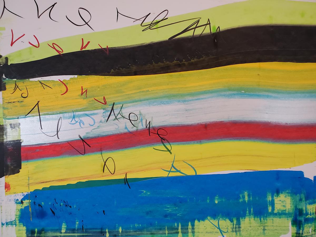 Great Plains by scottkadamsart  Image: Great Plains, 6-20-2023, 17.5" x 23 "(44.45 x 58.42 cm), acrylic and mixed media on paper. From the Symbolic Landscape Series. Copyright Scott K. Adams, 2023.