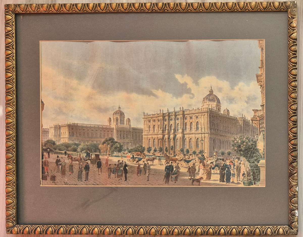 Wiener Innenstadt - Lithographie! by Franz Alt 