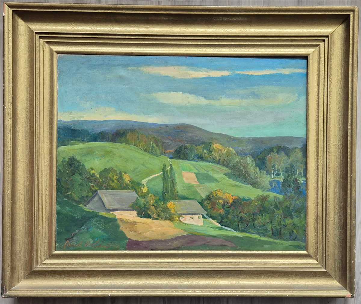 Hügelige Landschaft (Mauerkirchen / Oberösterreich) by Albert Urban 