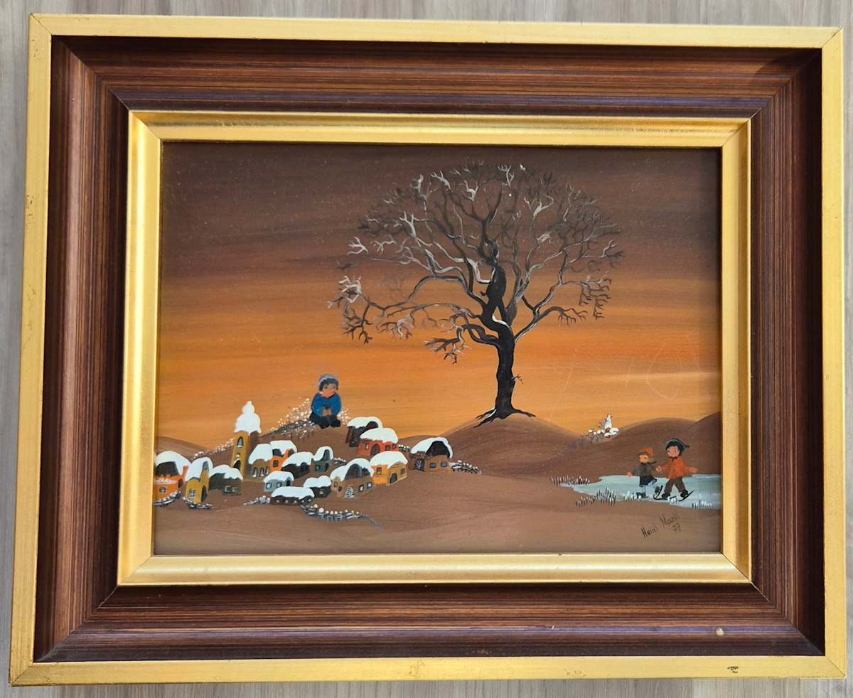 Kinder in Winterlandschaft by Heidi Markl 