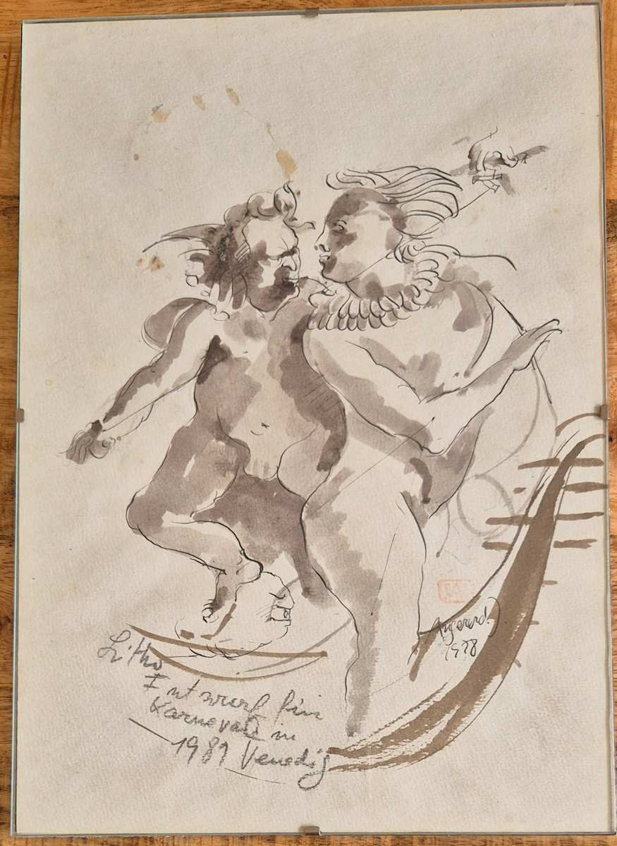 Entwurf für Karneval in Venedig by . Angerer der Jüngere 