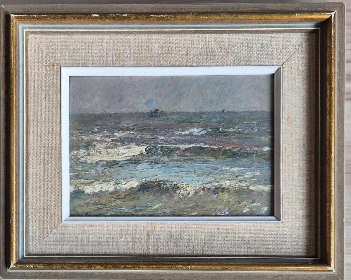 Das Meer bei Yport by Victor Leconte 