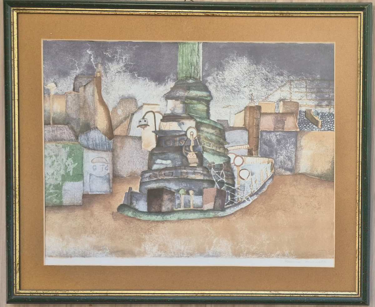 Stadtansichten (Lithographie) by Hermann Kremsmayer 