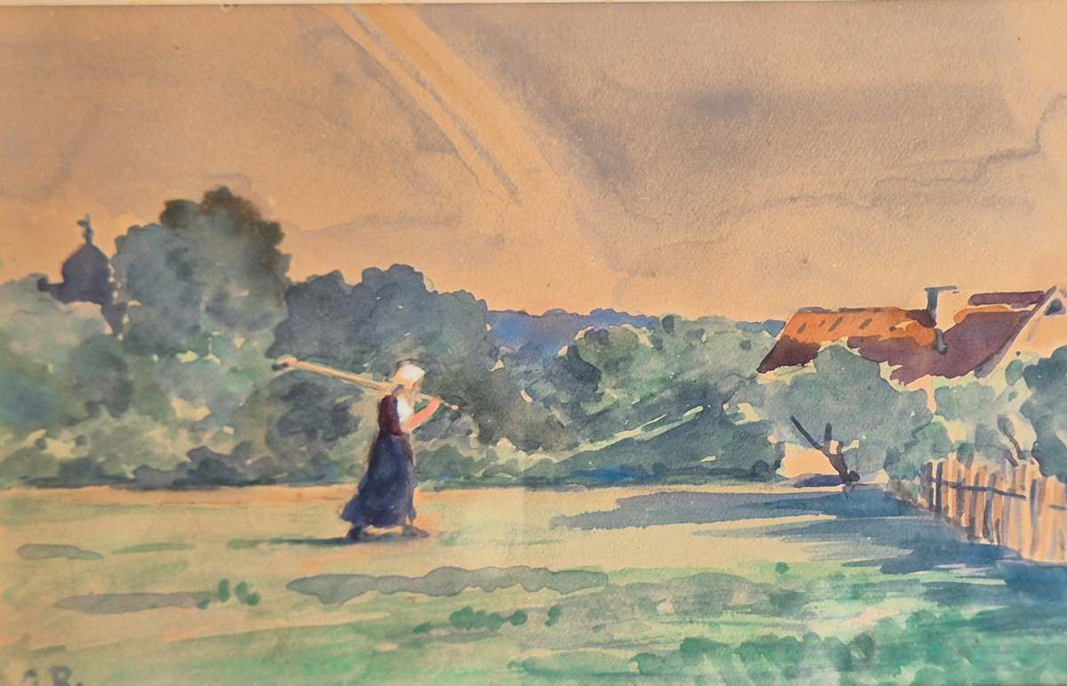 Bäuerin auf dem Feld by H. Gleichen-Russwurm 