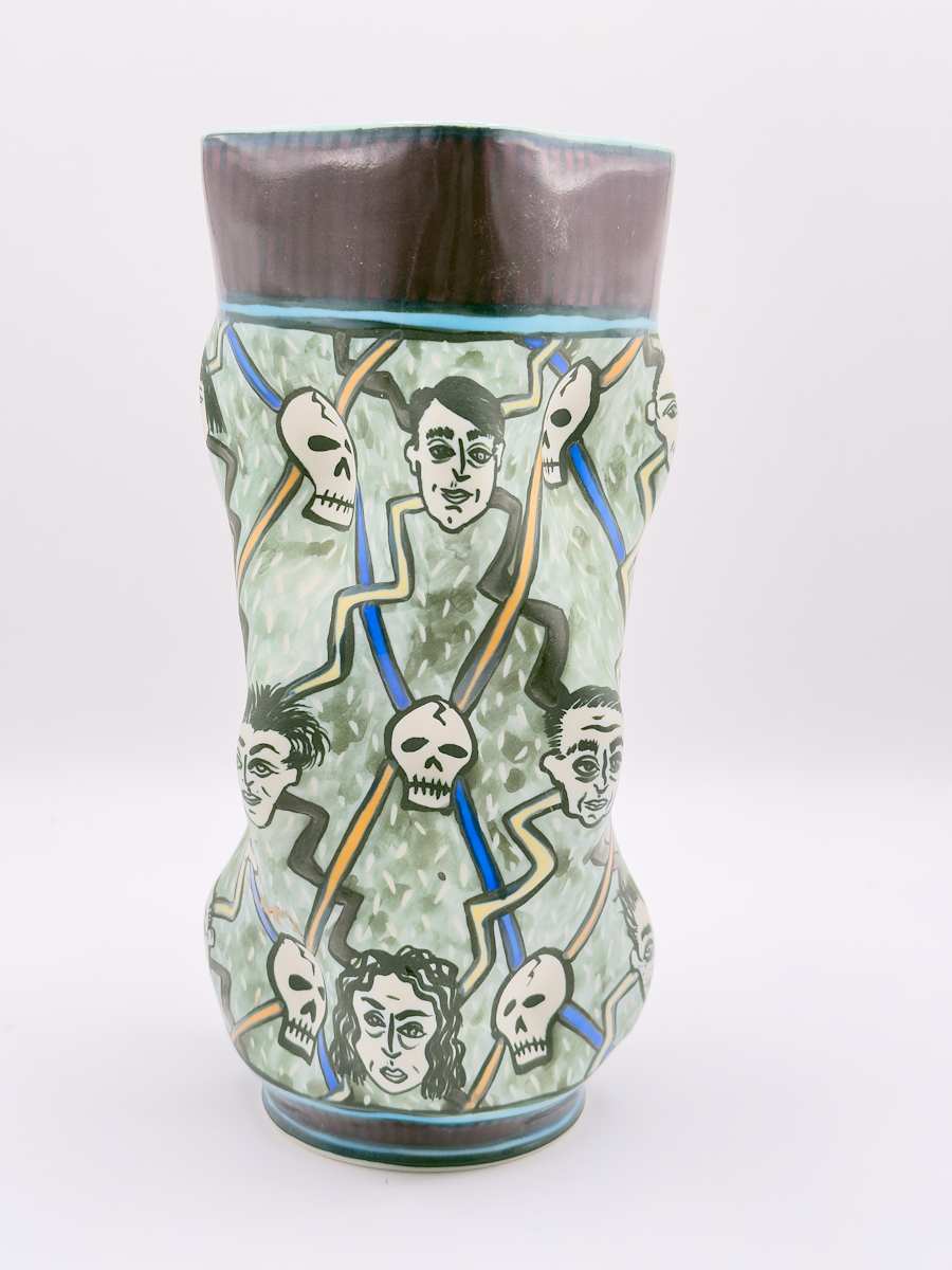 Untitled (vase with skull and portraits) by George Bowes 