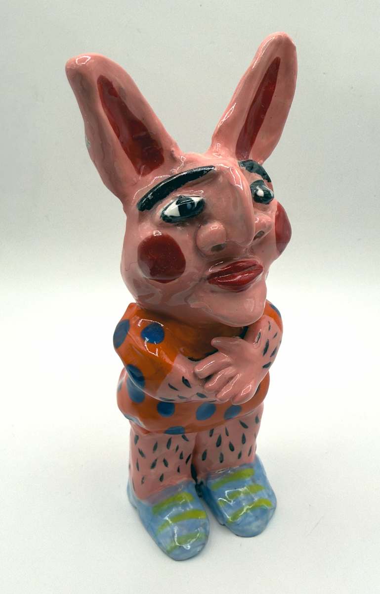 Bunny Golem Figure by Pam Kravetz, Image 1.