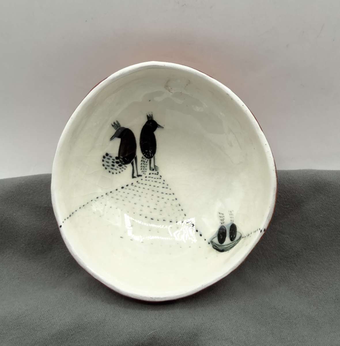 Untitled (tiny crow bowl) by Jenny Mendes, Image 4.