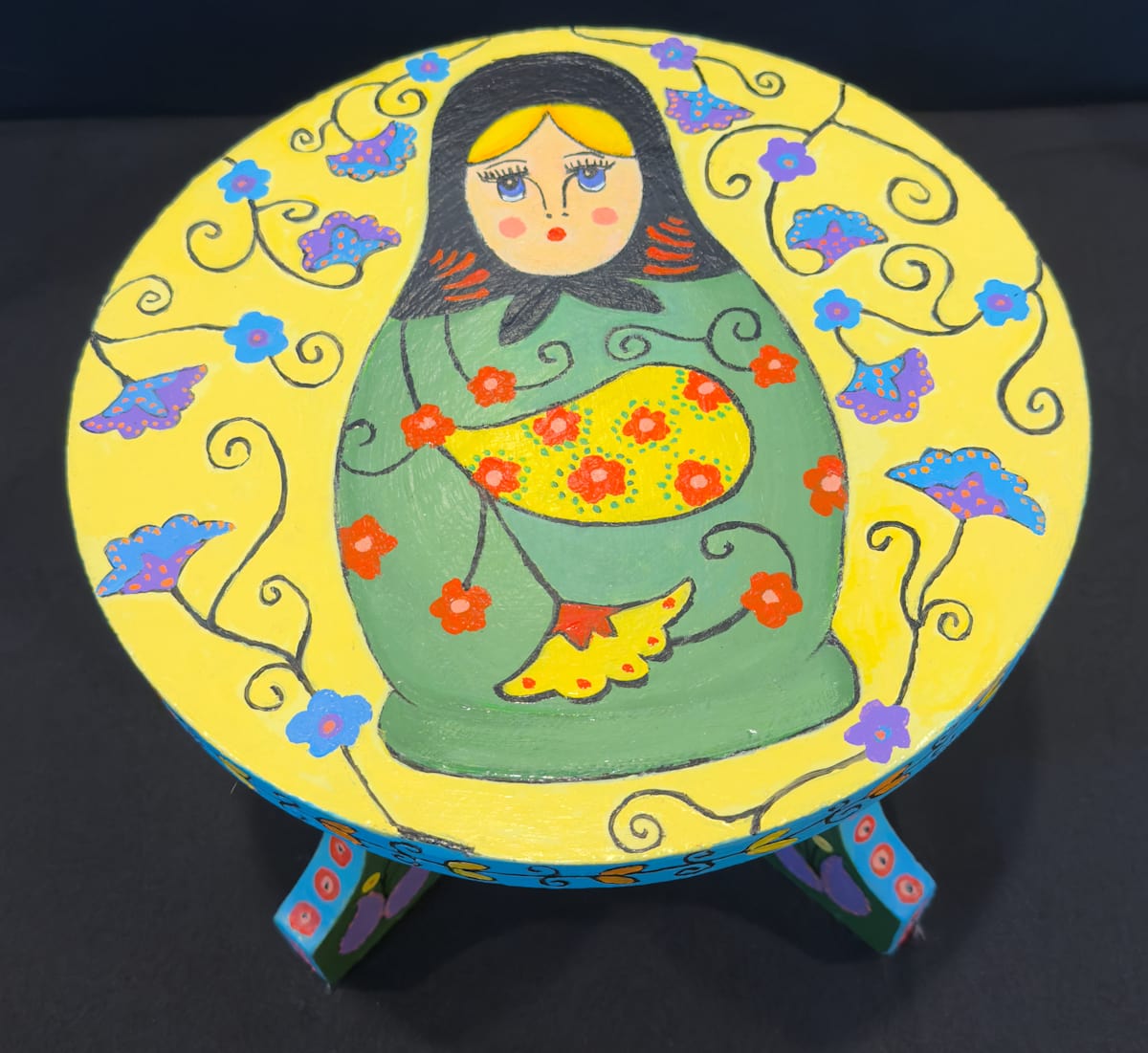 Russian Nesting Doll Stool by Leslie Nichol, Image 1.