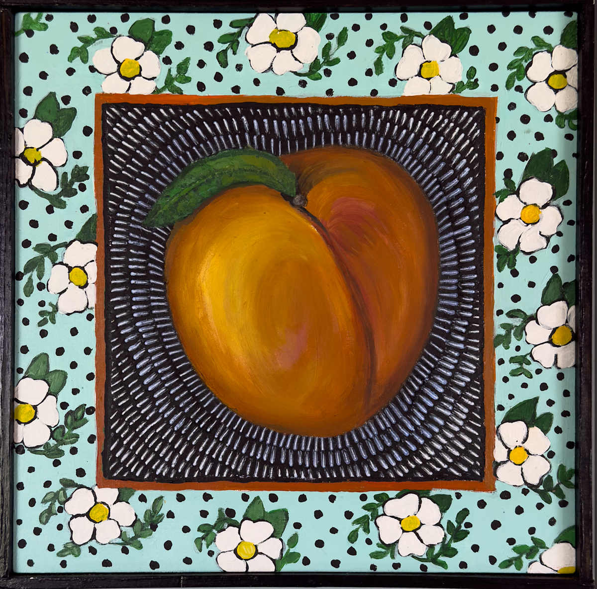 Peach Painting by Leslie Nichol 