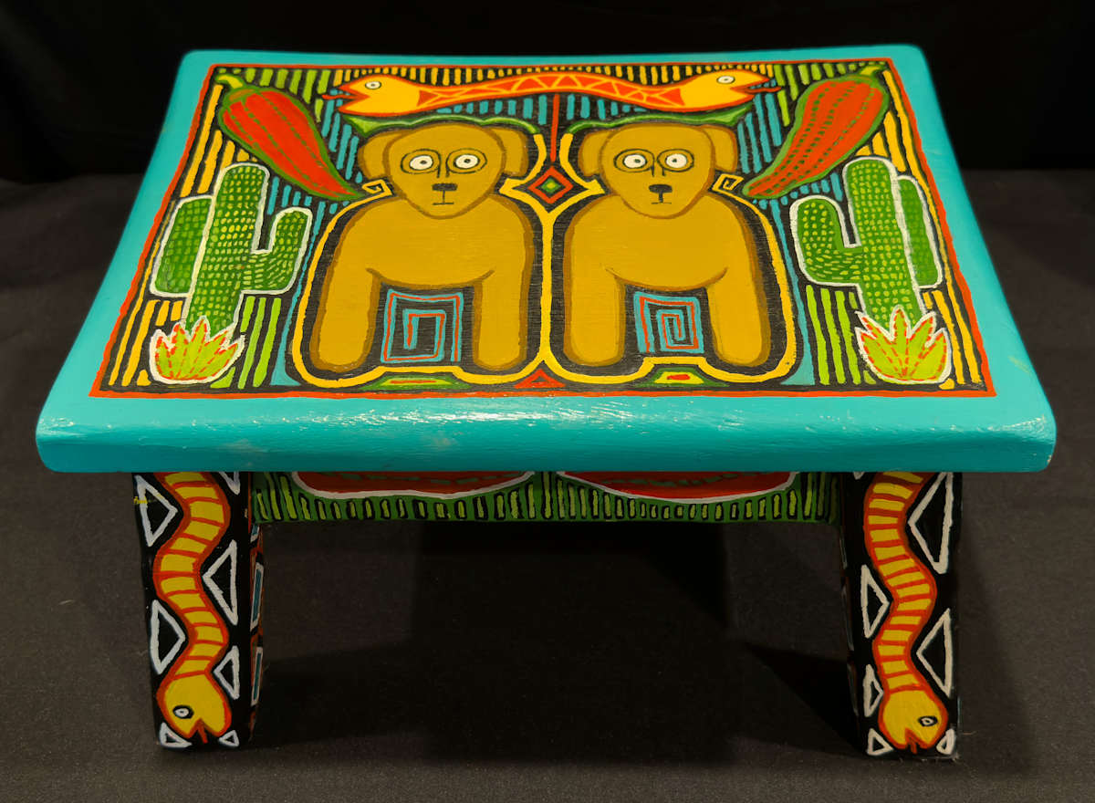 Puggles Mola Stool by Leslie Nichol, Image 2.