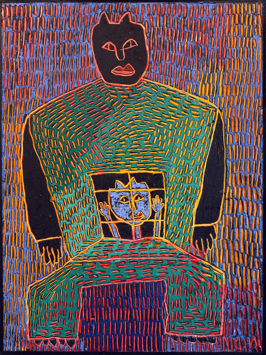 Untitled (large cage series) by Leslie Nichol 