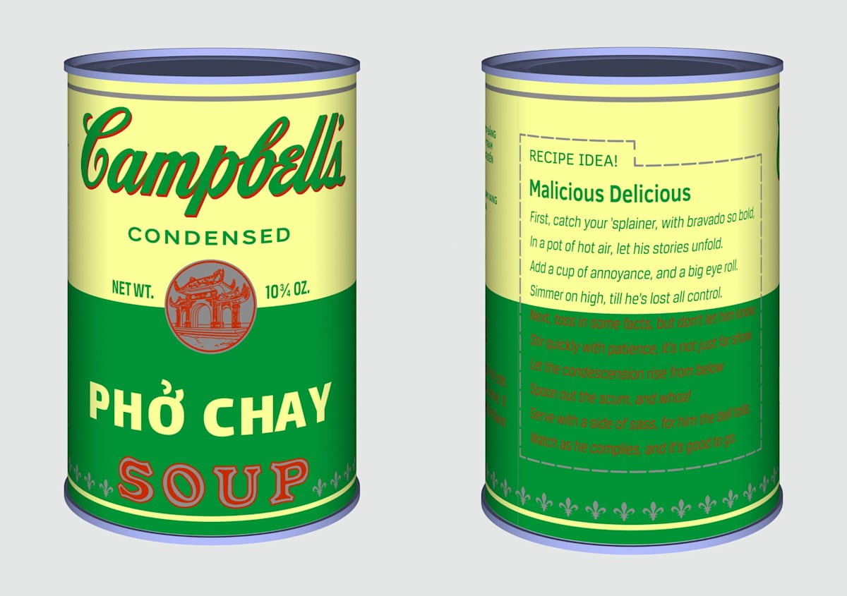 Vietnamese Soup Cans/ Phở Chay from the series Perpetual Paintings by Trọng Gia Nguyễn, Image 1.