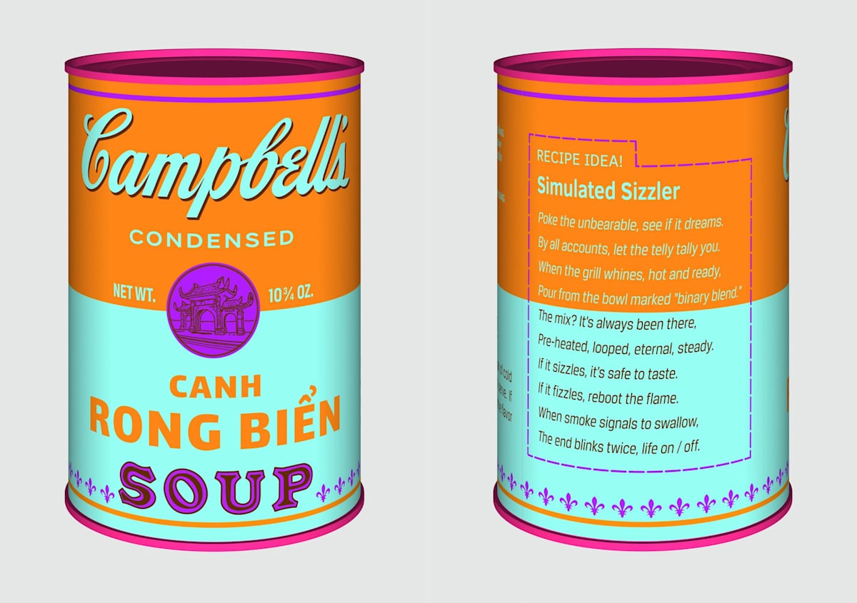 Vietnamese Soup Cans/Canh Rong Biển from the series Perpetual Paintings by Trọng Gia Nguyễn, Image 1.