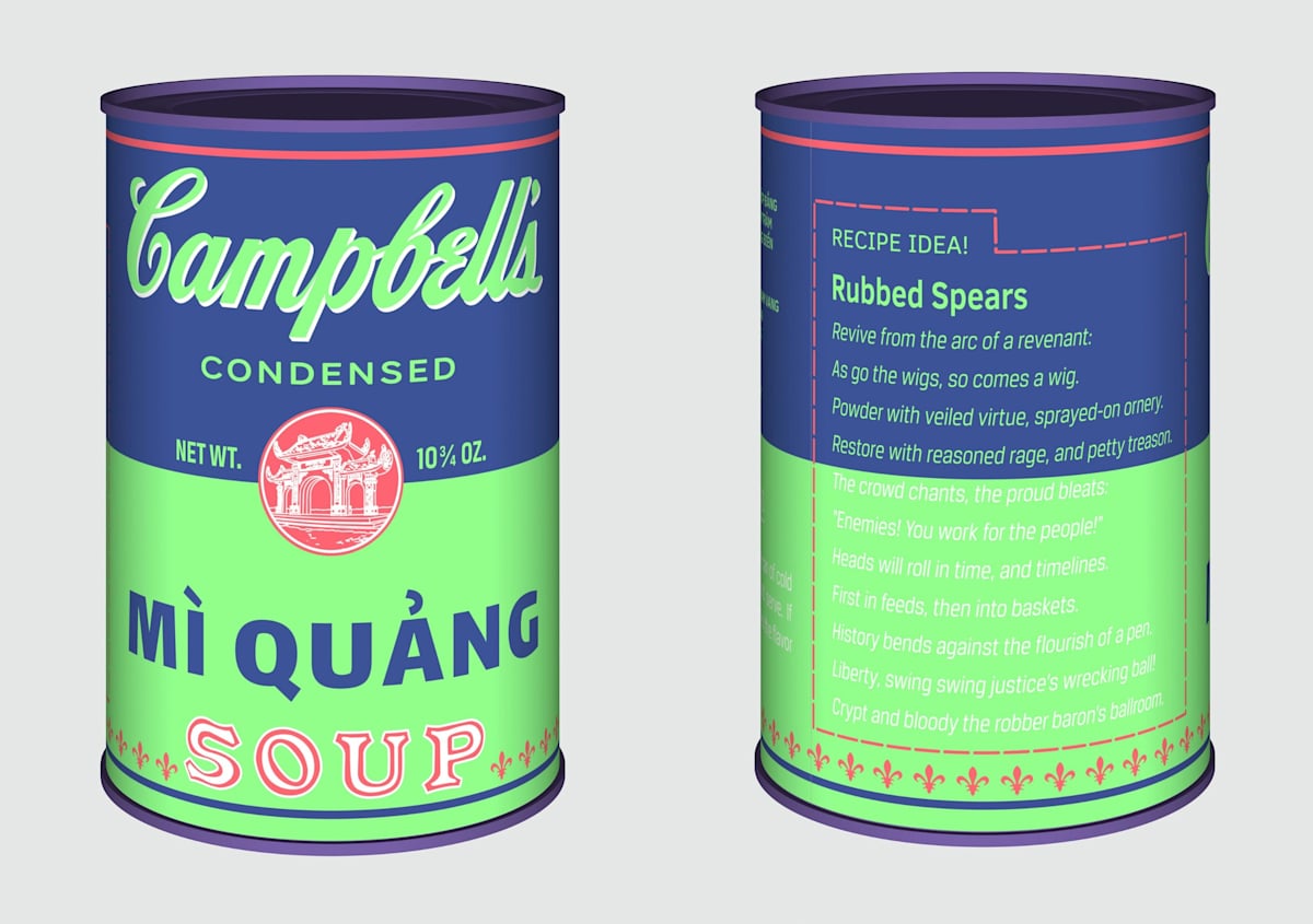 Vietnamese Soup Cans/  Mì Quảng from the series Perpetual Paintings by Trọng Gia Nguyễn, Image 1.