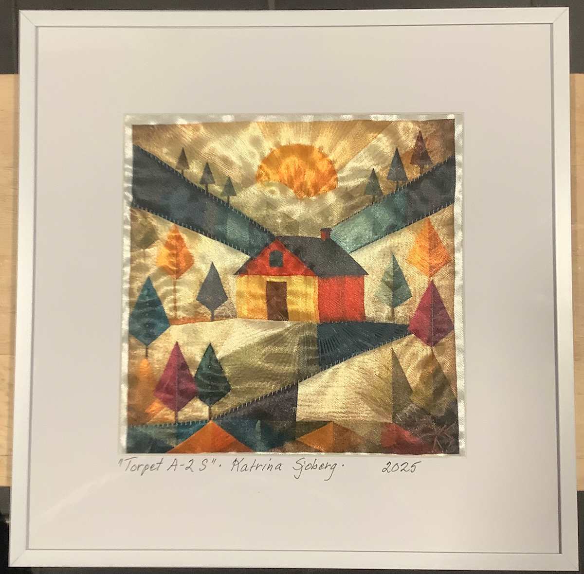 Torpet A-2 S by Katrina Sjoberg  Image: This image is a simplified, more modern style of Our House with a lovely range of bright colors that give it a happy and cheerful atmosphere. Much like many Scandinavians have memories of their childhood summer cottage.