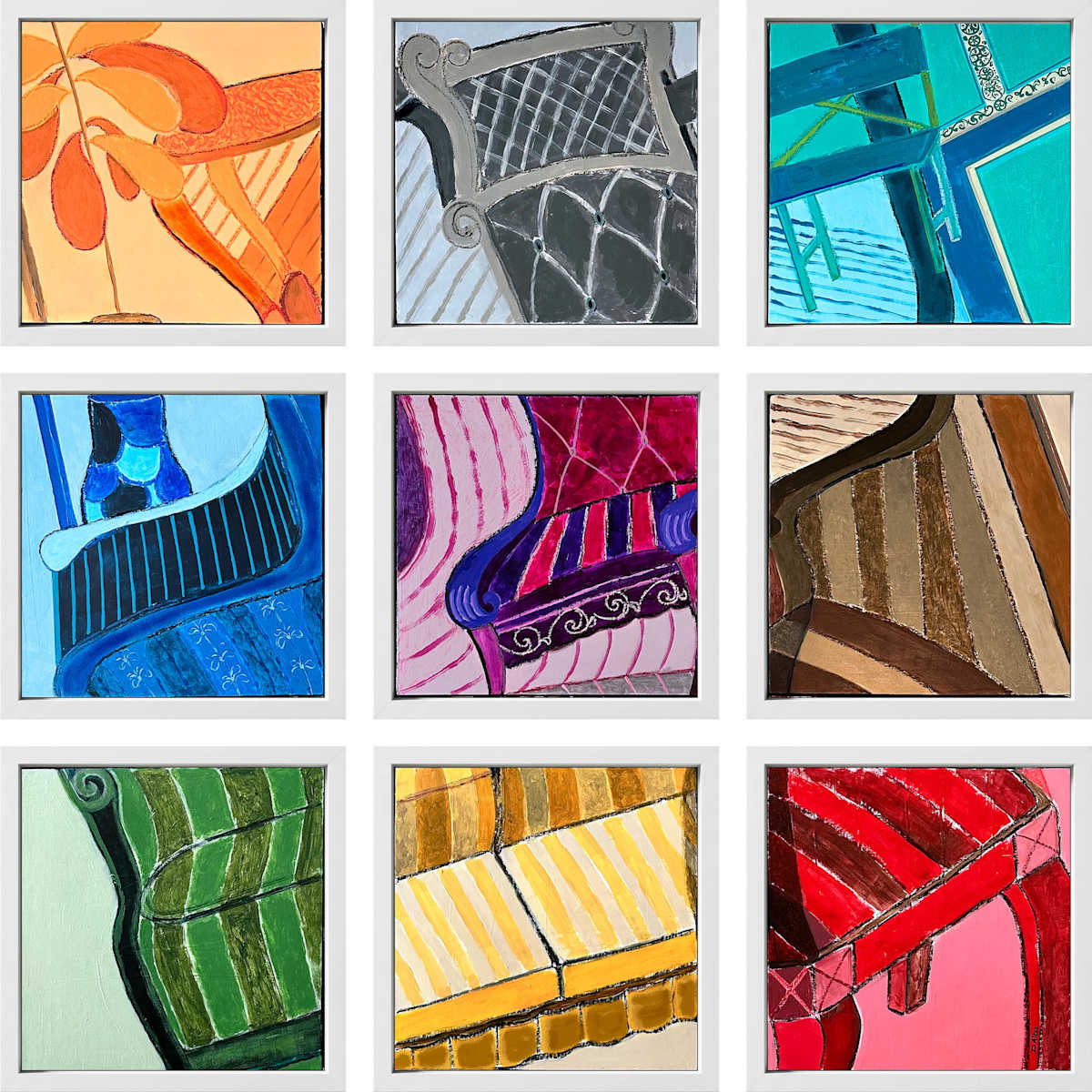 10 Chairs (Polyptych) by Diego Alba, Image 5.