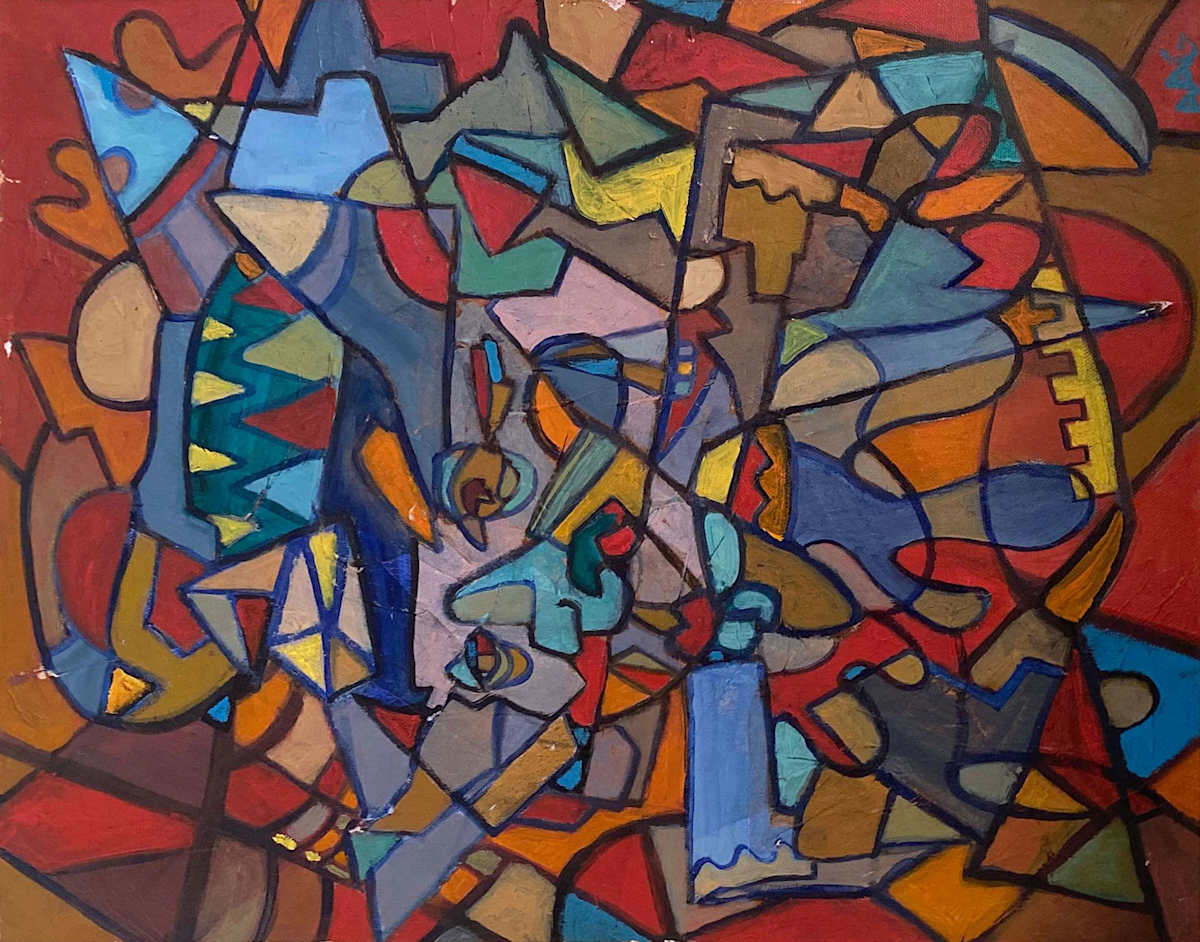 Cubist Abstract by Arthur Gebhardt, Image 2.