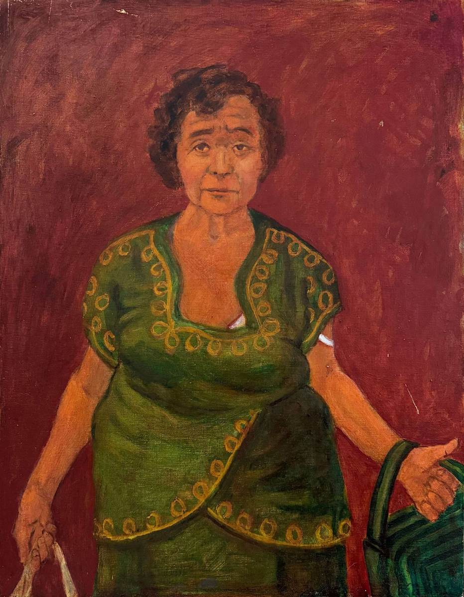Lady with Green Handbag by Arthur Gebhardt, Image 2.