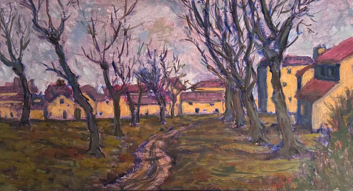 Trees and Buildings by Arthur Gebhardt, Image 2.