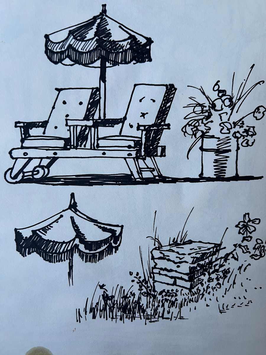 Lounge Chair Sketch by Arthur Gebhardt, Image 1.