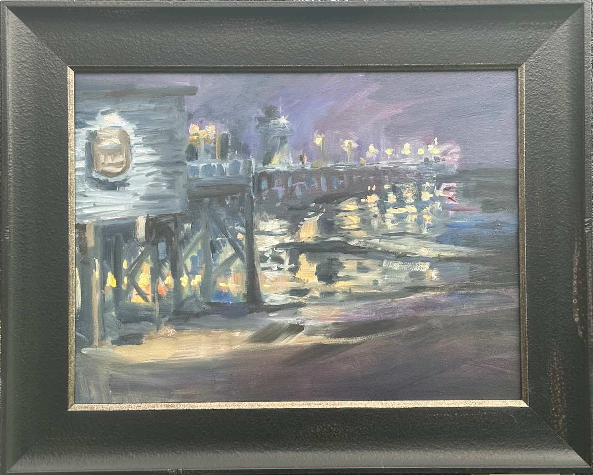 A Time for Reflection by Nick Martello  Image: I love the light dancing in the waves. Painted plein air on a summer night. 