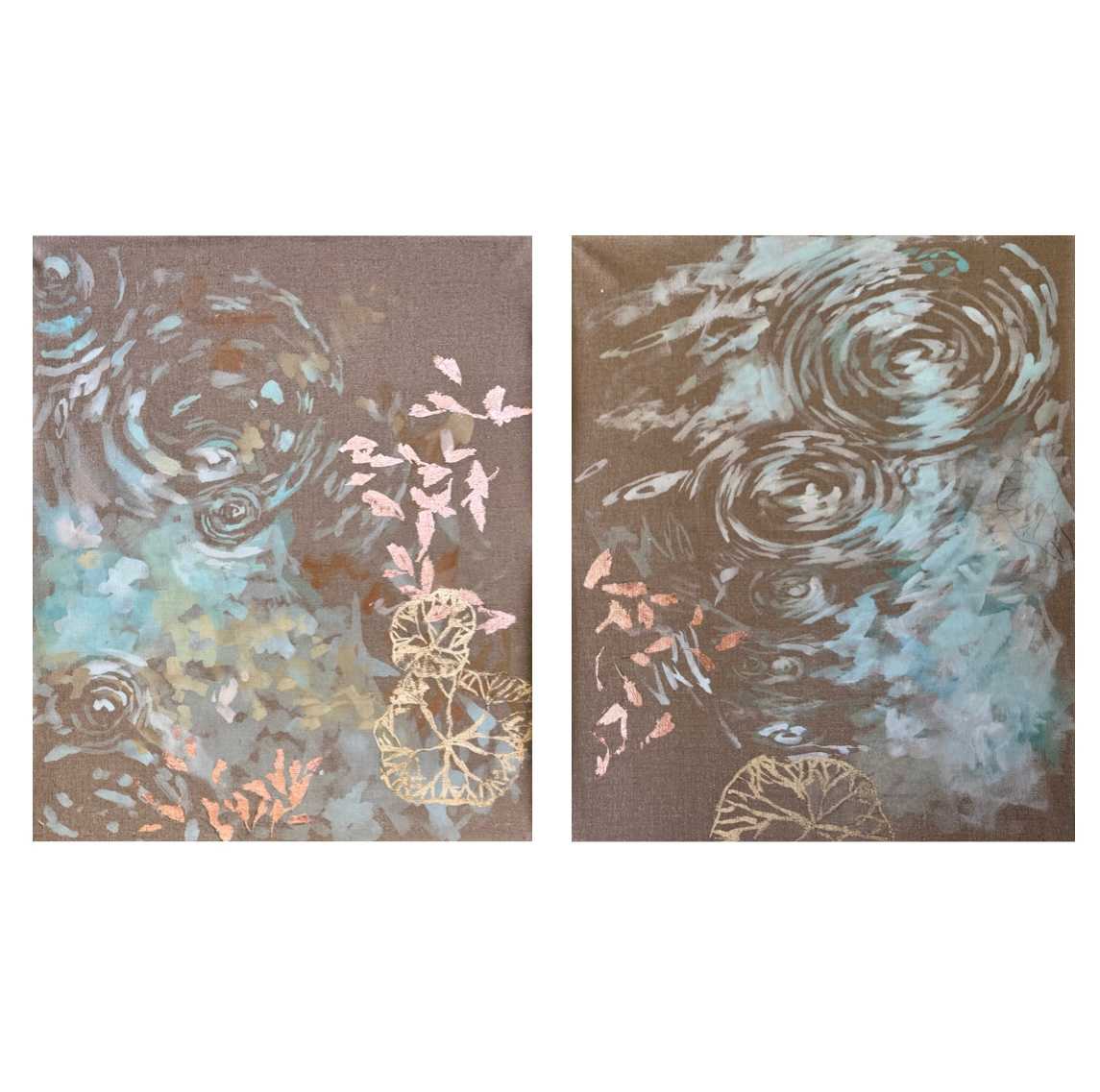 Linen Koi diptych II by VigMayol, Image 1.