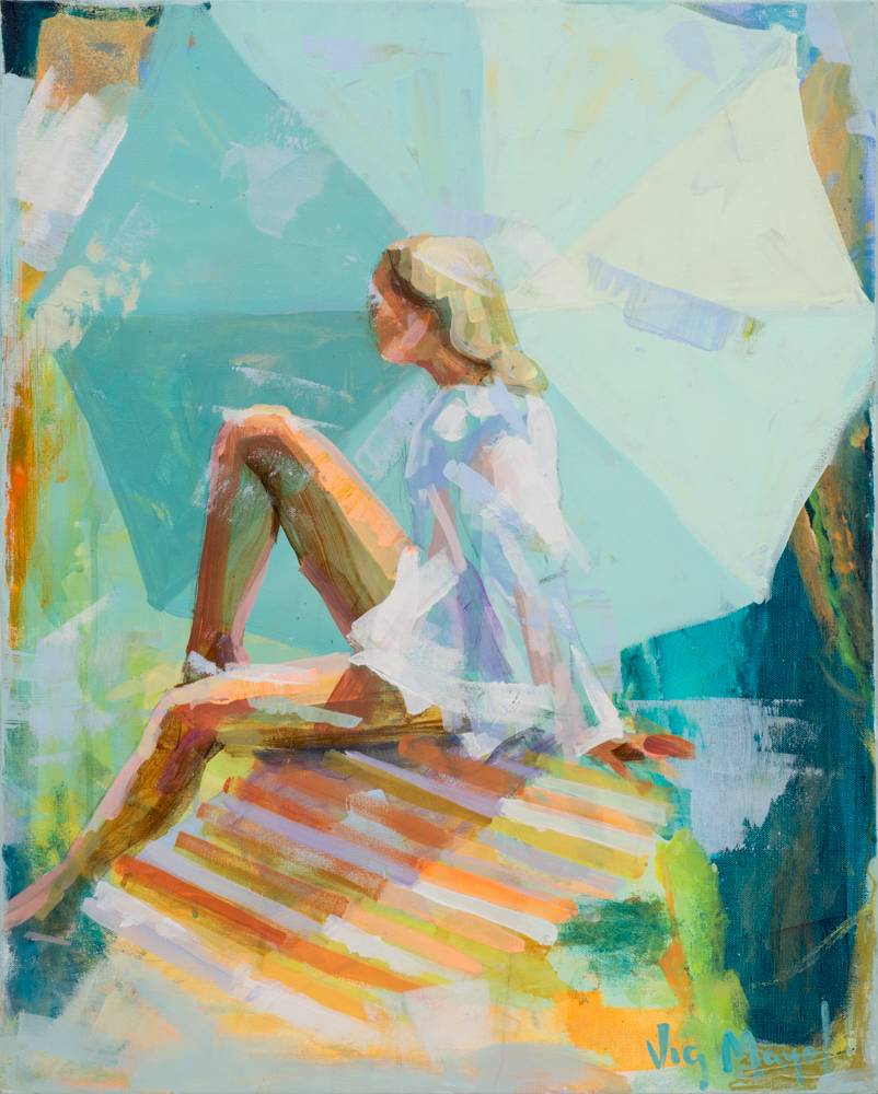 Teal umbrella by VigMayol, Image 1.