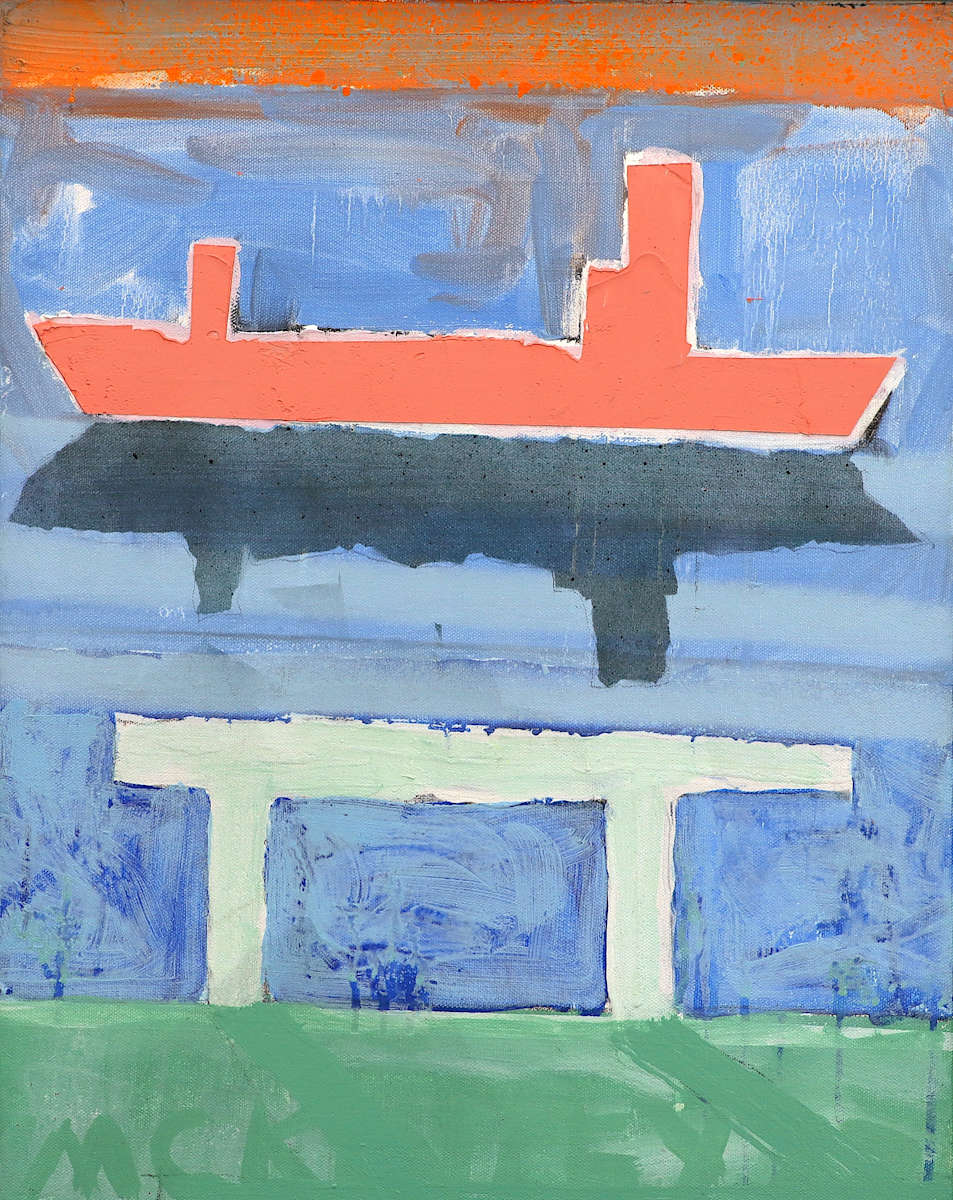 Pale Barge, Algiers Point Bench by SCOTT A. MCKINLEY 