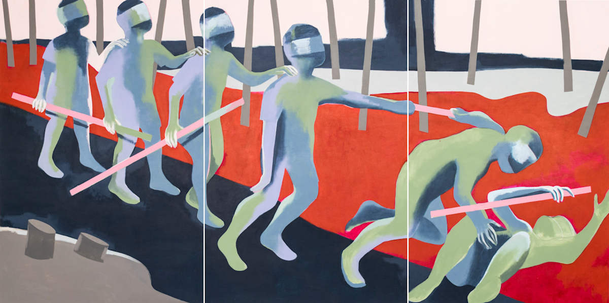 Untitled #541 - Triptych (150 x 100 each) by Aníbal Vallejo, Image 1.