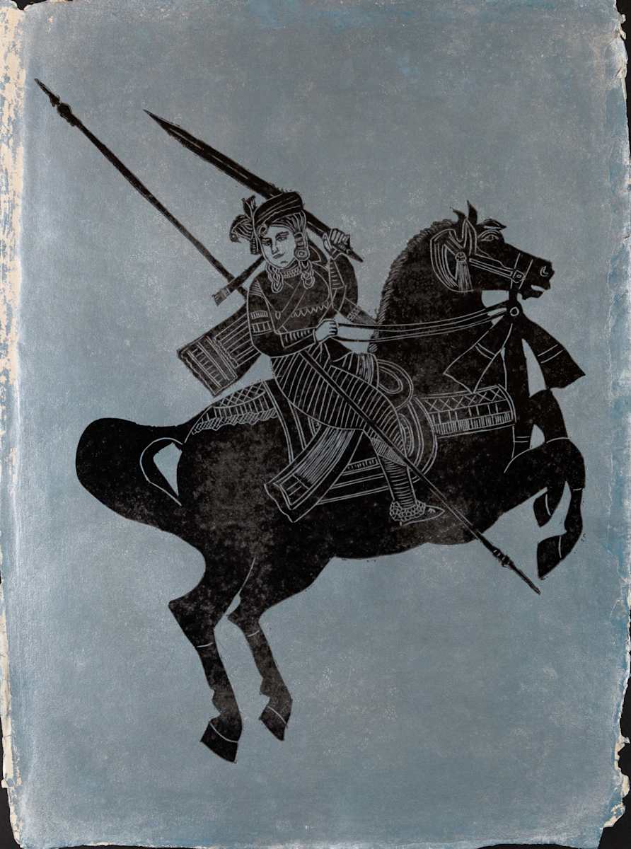 11. Unbound Razia Sultan (Blue-Silver) 4/4 by Sarah Khan