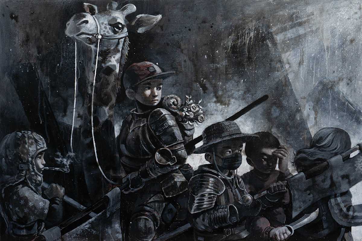 The Herald by John Enger Cheng  Image: Fooled by the grandeurs of conquest only to return burdened with the knowledge of the true cost for fame and glory.

Was it worth it?